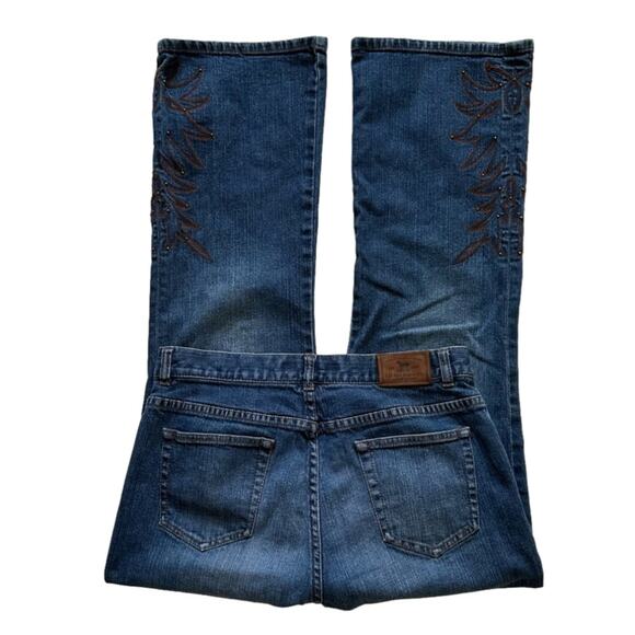 Vintage Lauren Jeans Co. Jeans High Rise Embroidered Accent Boot Cut Denim 10P - Picture 3 of 14